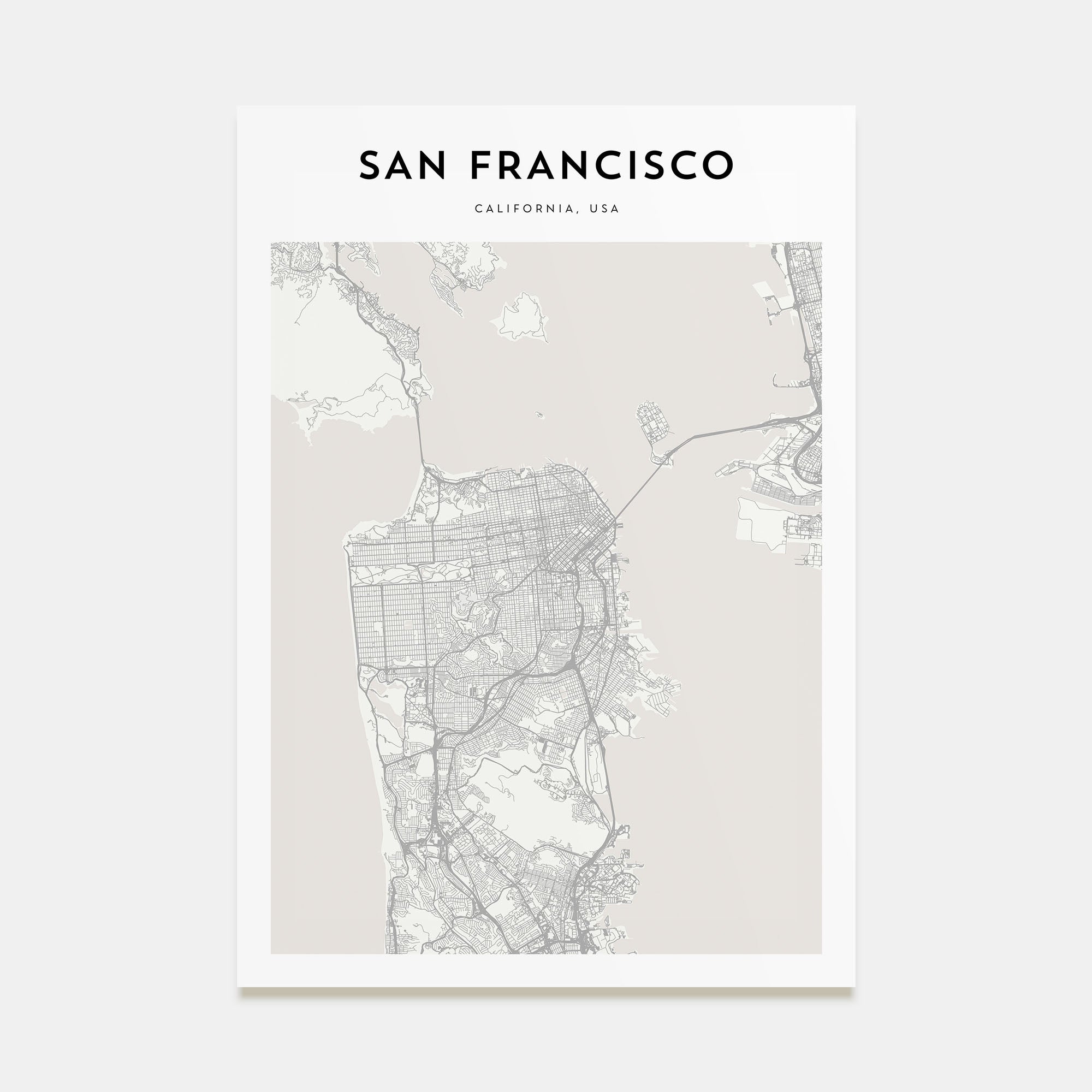 San Francisco Map Portrait Poster