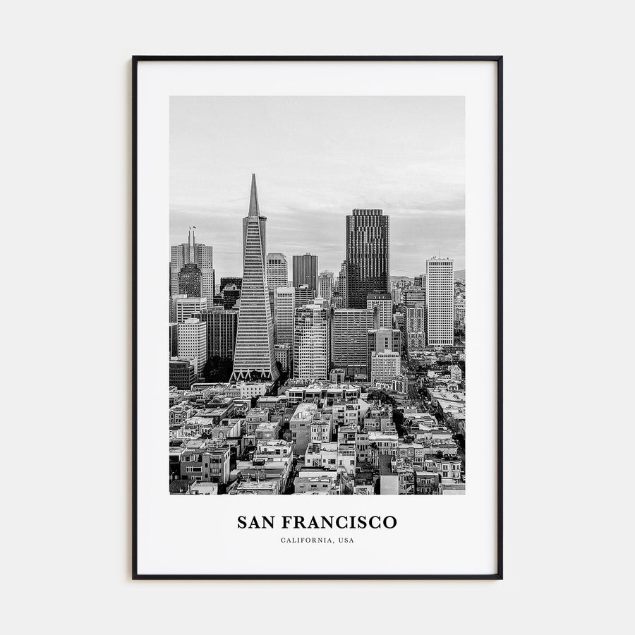 San Francisco Portrait B&W No 2 Poster