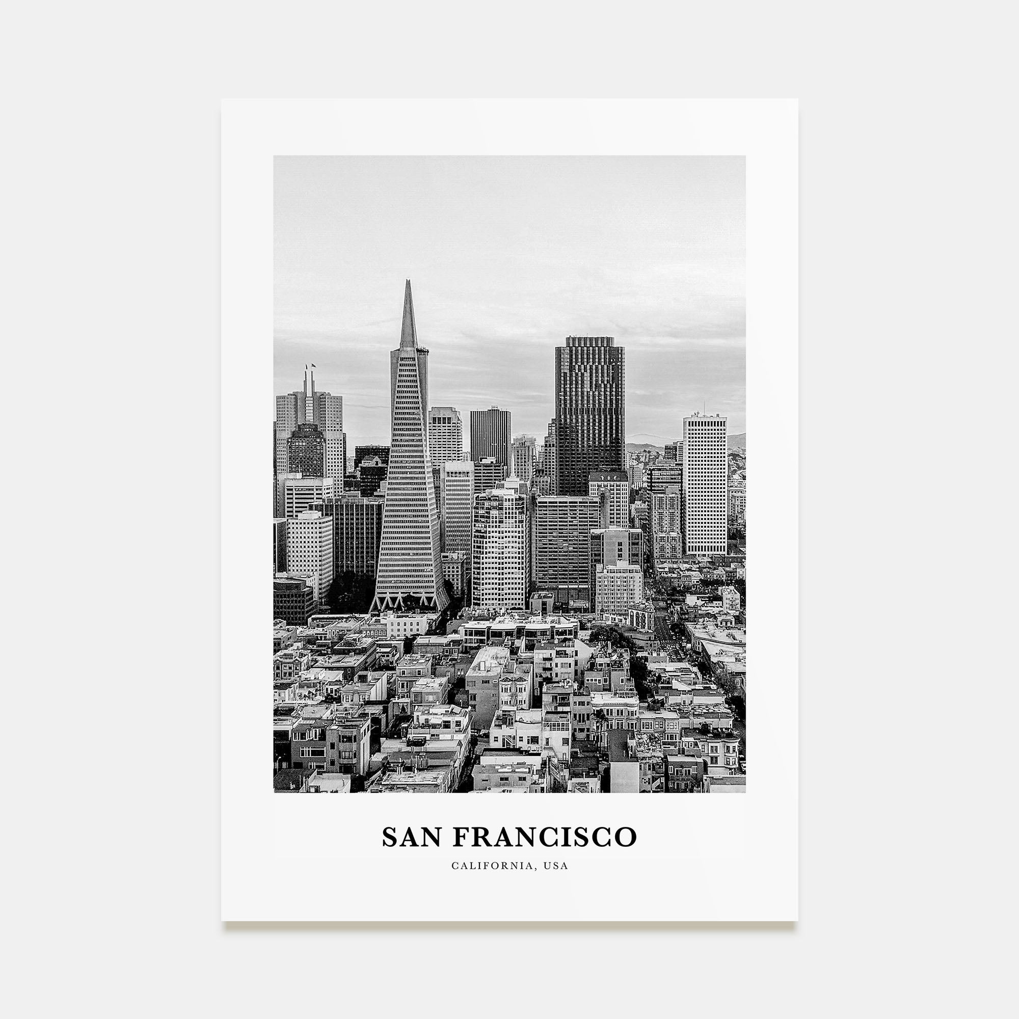 San Francisco Portrait B&W No 2 Poster