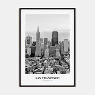 San Francisco Portrait B&W No 2 Poster