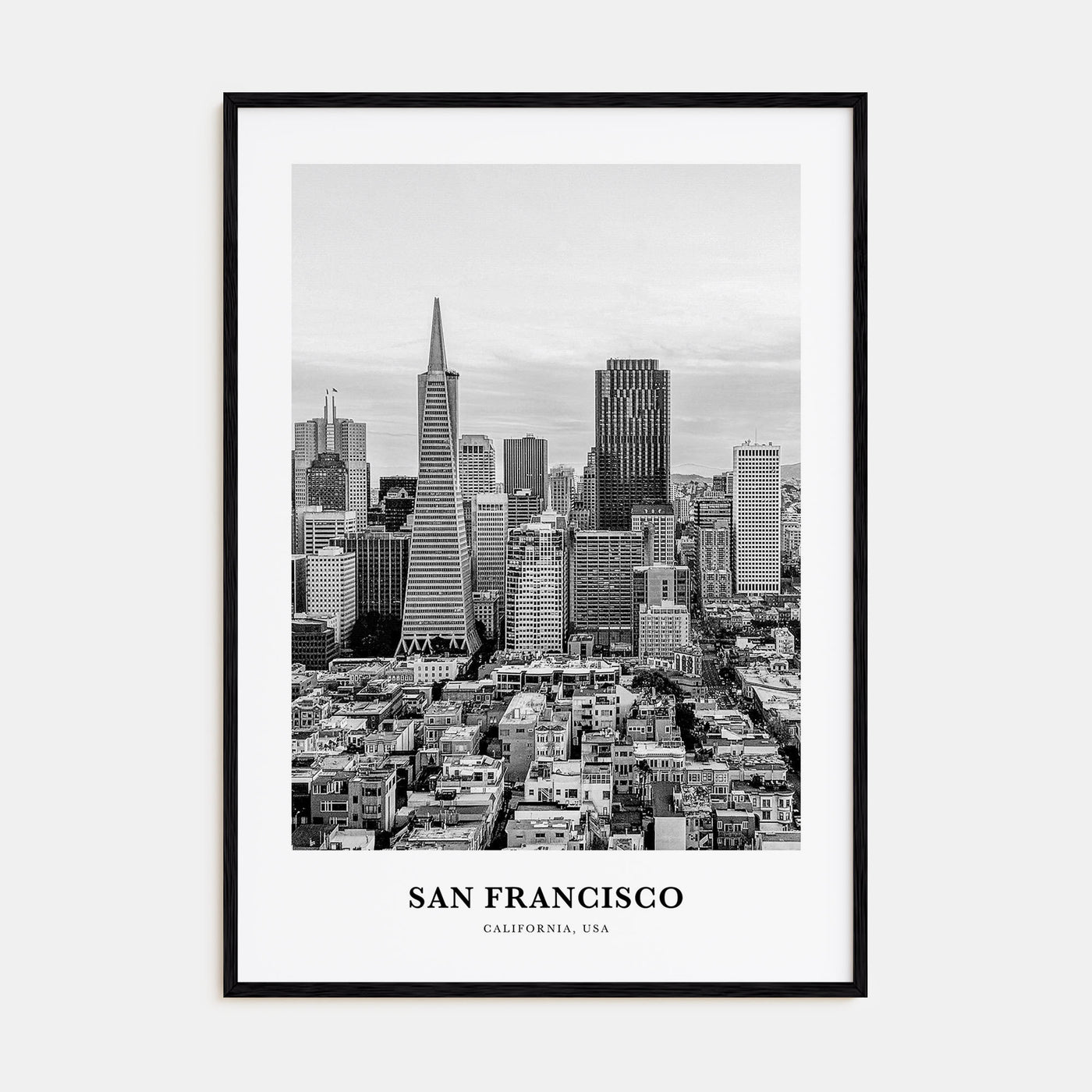 San Francisco Portrait B&W No 2 Poster