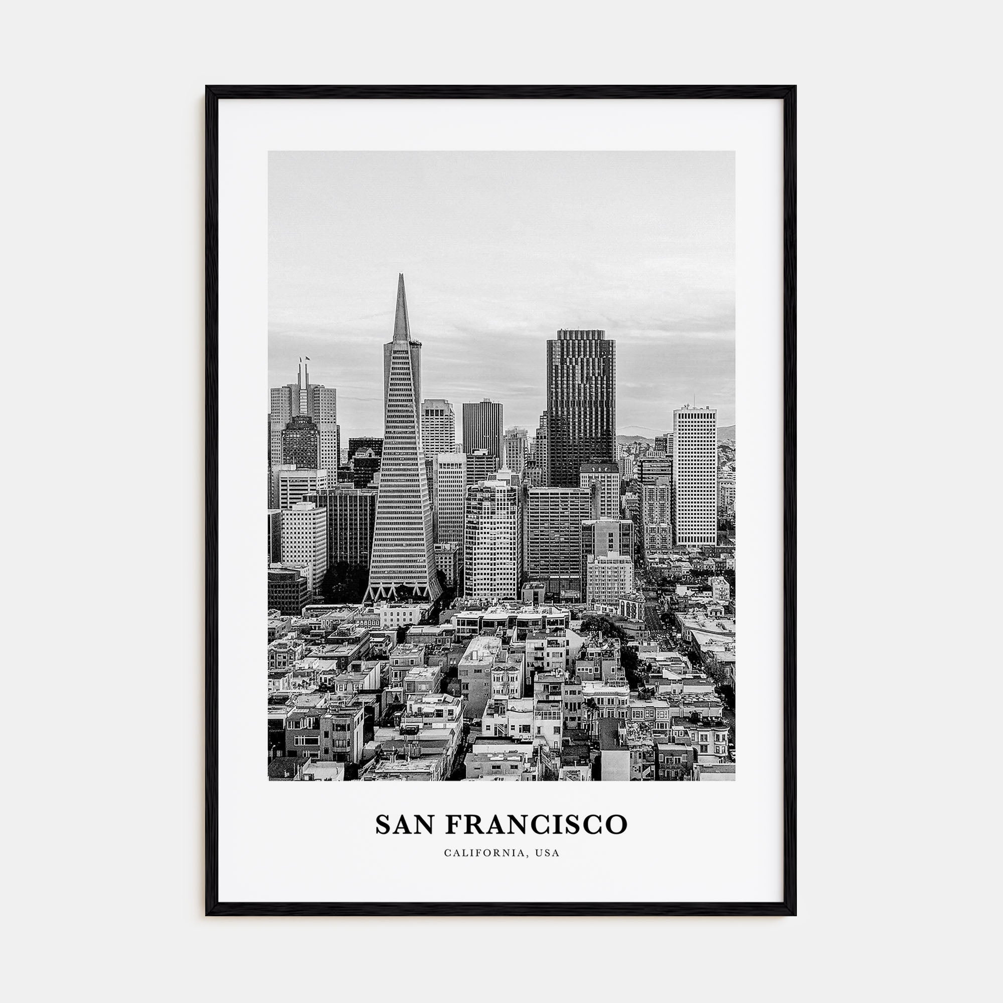 San Francisco Portrait B&W No 2 Poster
