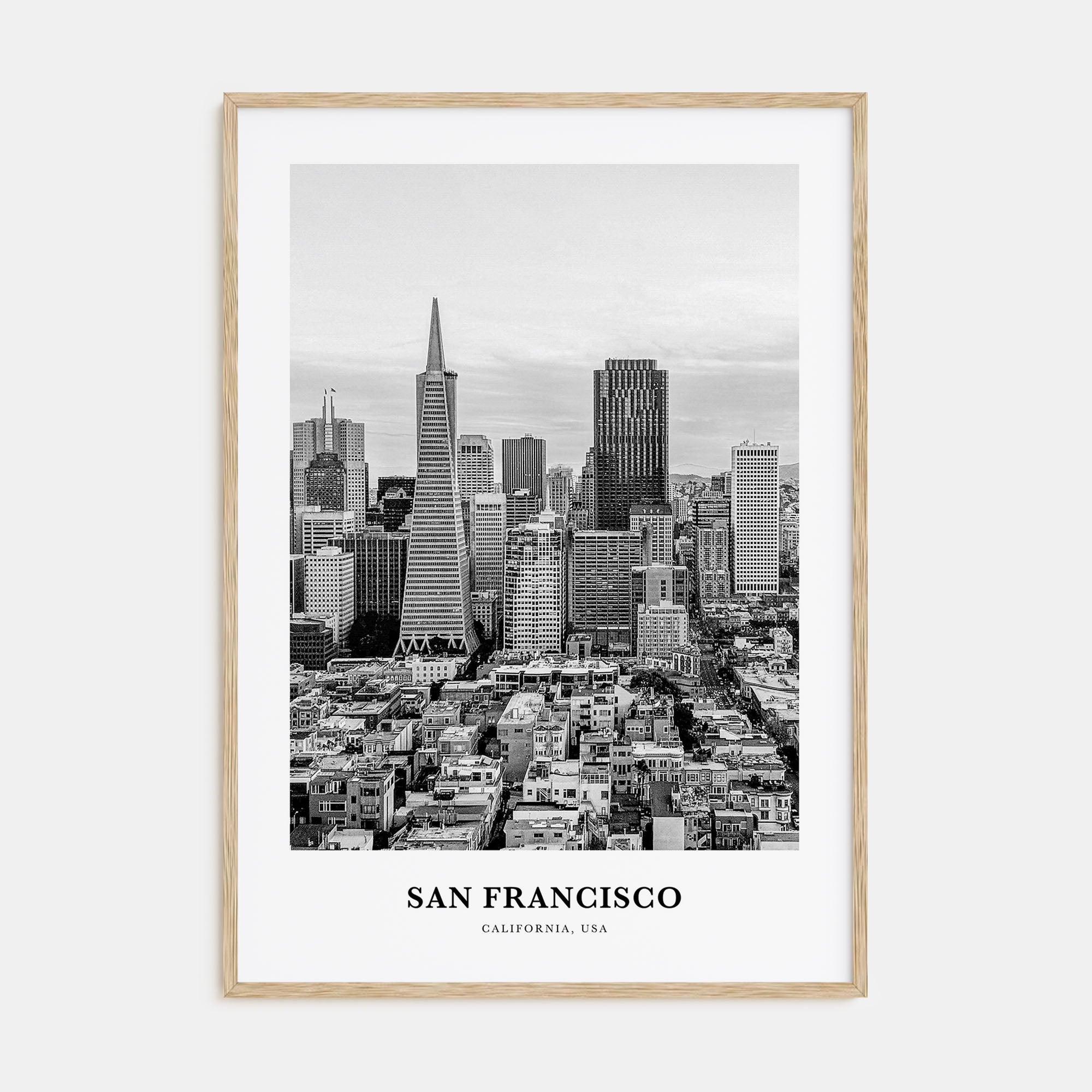 San Francisco Portrait B&W No 2 Poster