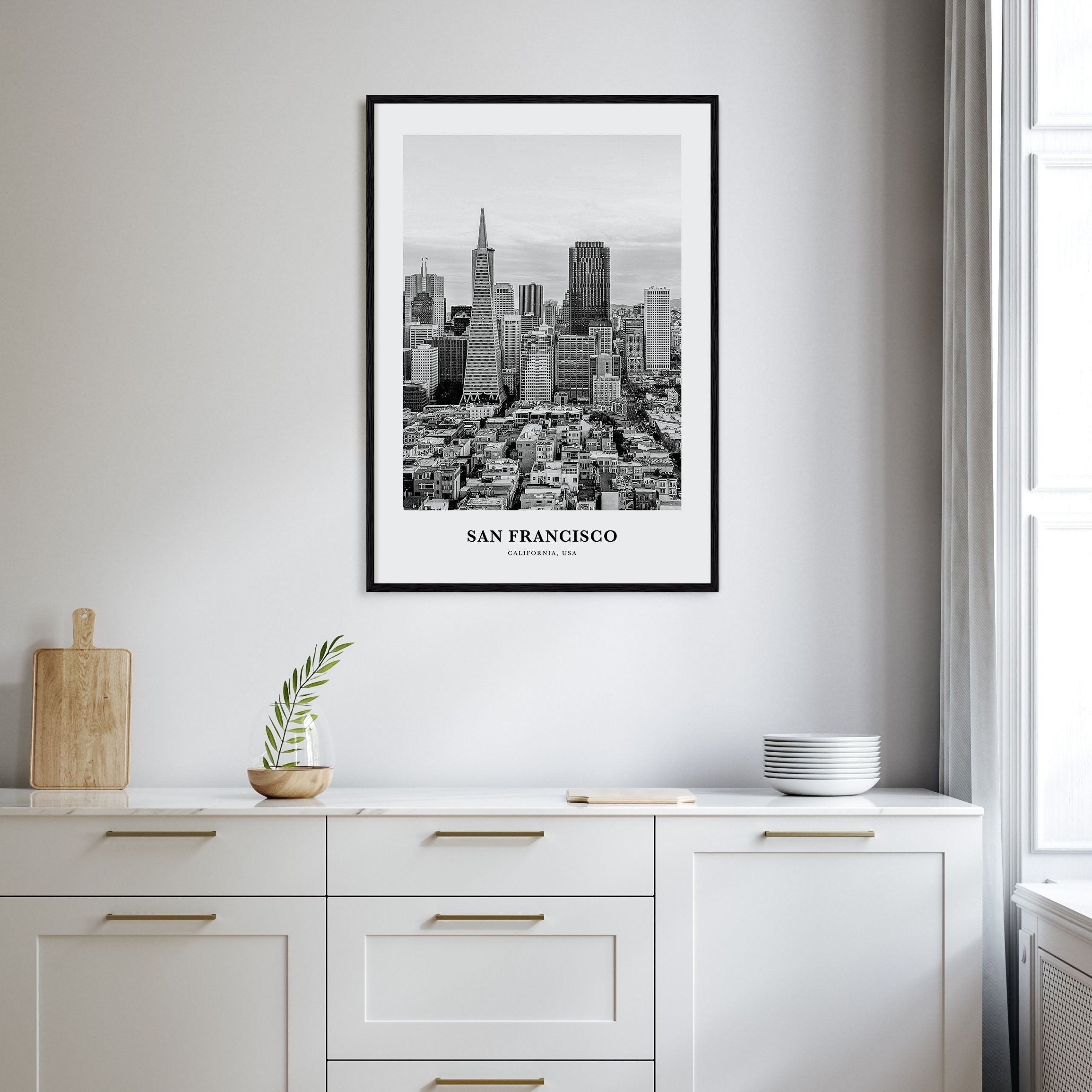 San Francisco Portrait B&W No 2 Poster