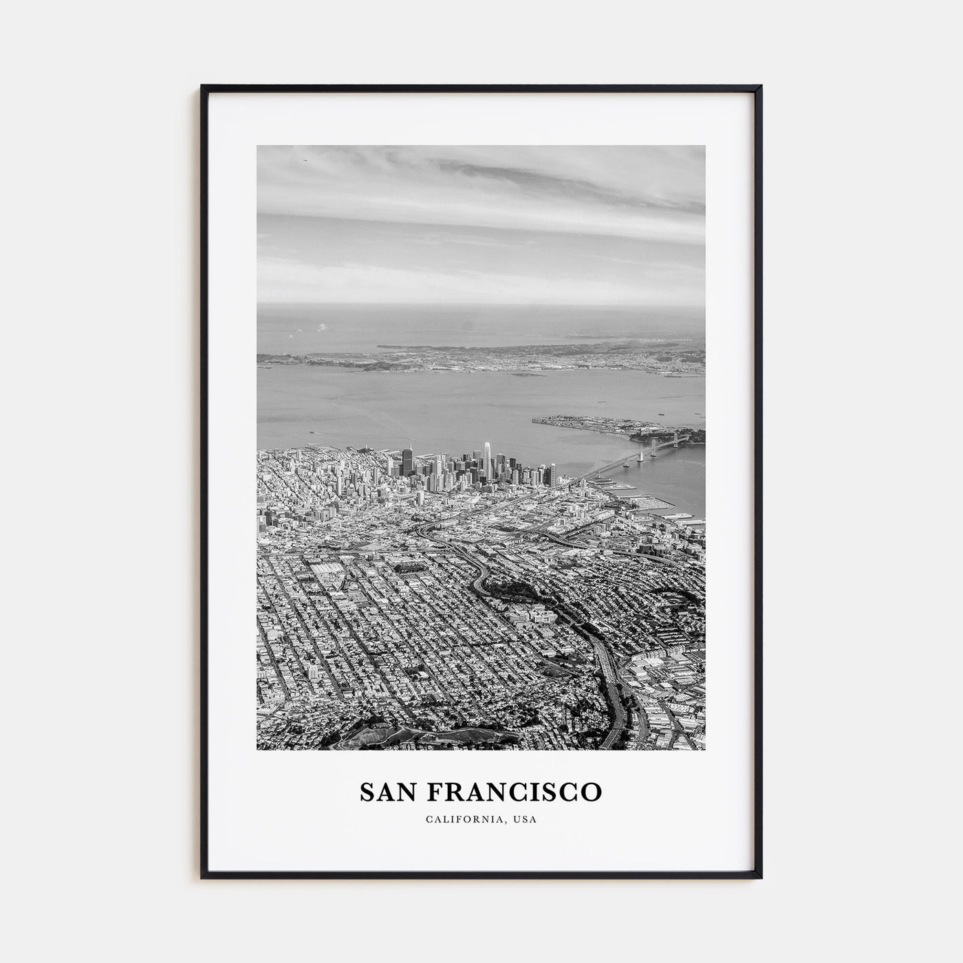 San Francisco Portrait B&W No 3 Poster