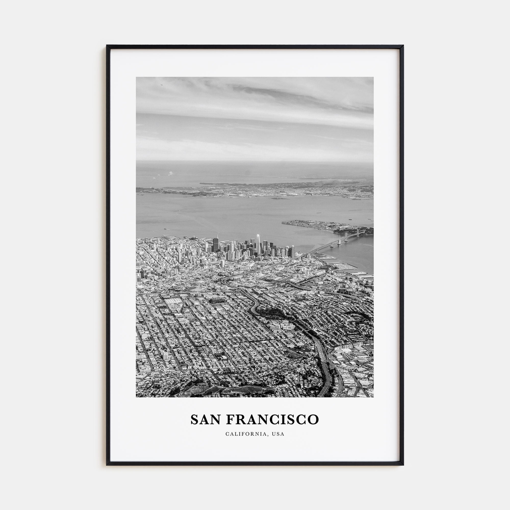 San Francisco Portrait B&W No 3 Poster