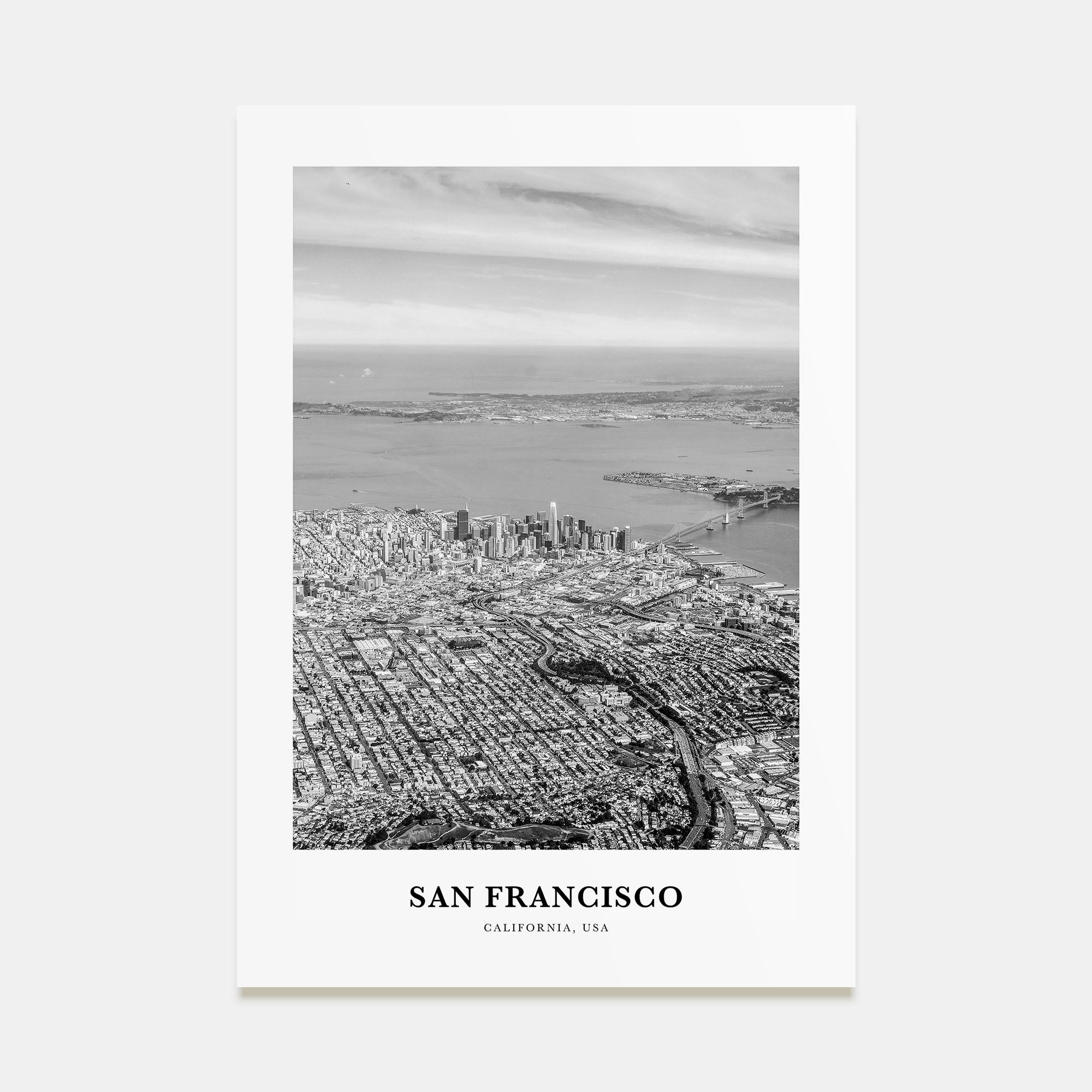 San Francisco Portrait B&W No 3 Poster