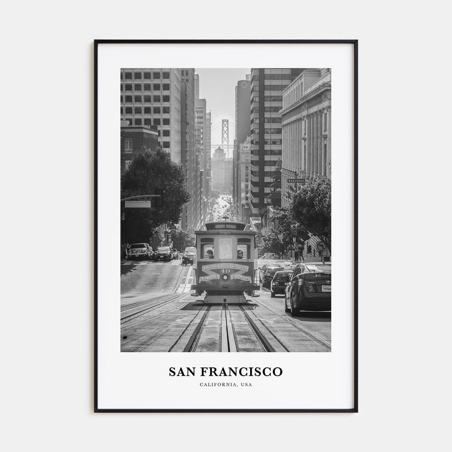 San Francisco Portrait B&W No 4 Poster