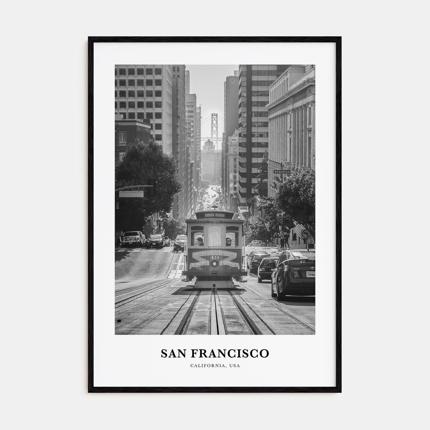 San Francisco Portrait B&W No 4 Poster