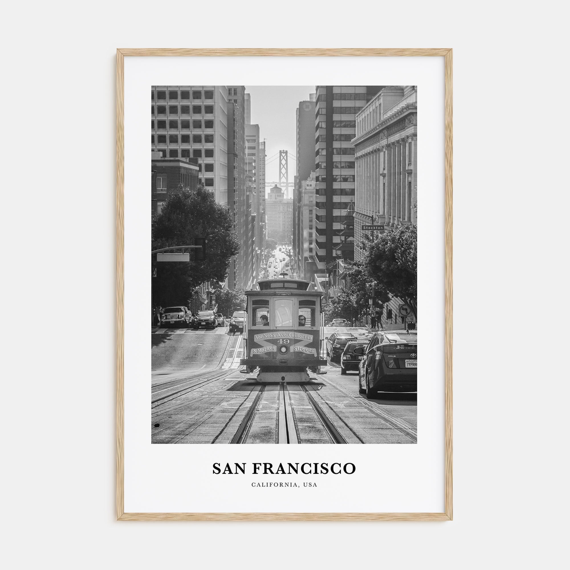 San Francisco Portrait B&W No 4 Poster