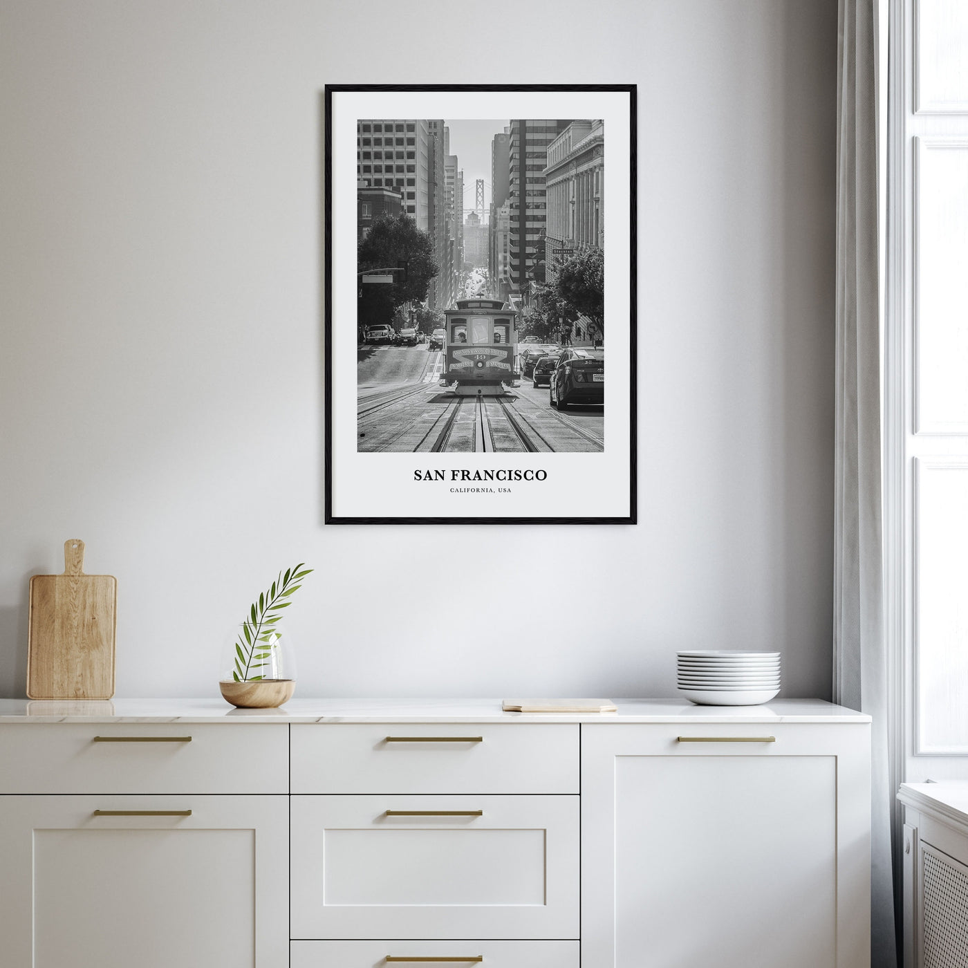 San Francisco Portrait B&W No 4 Poster