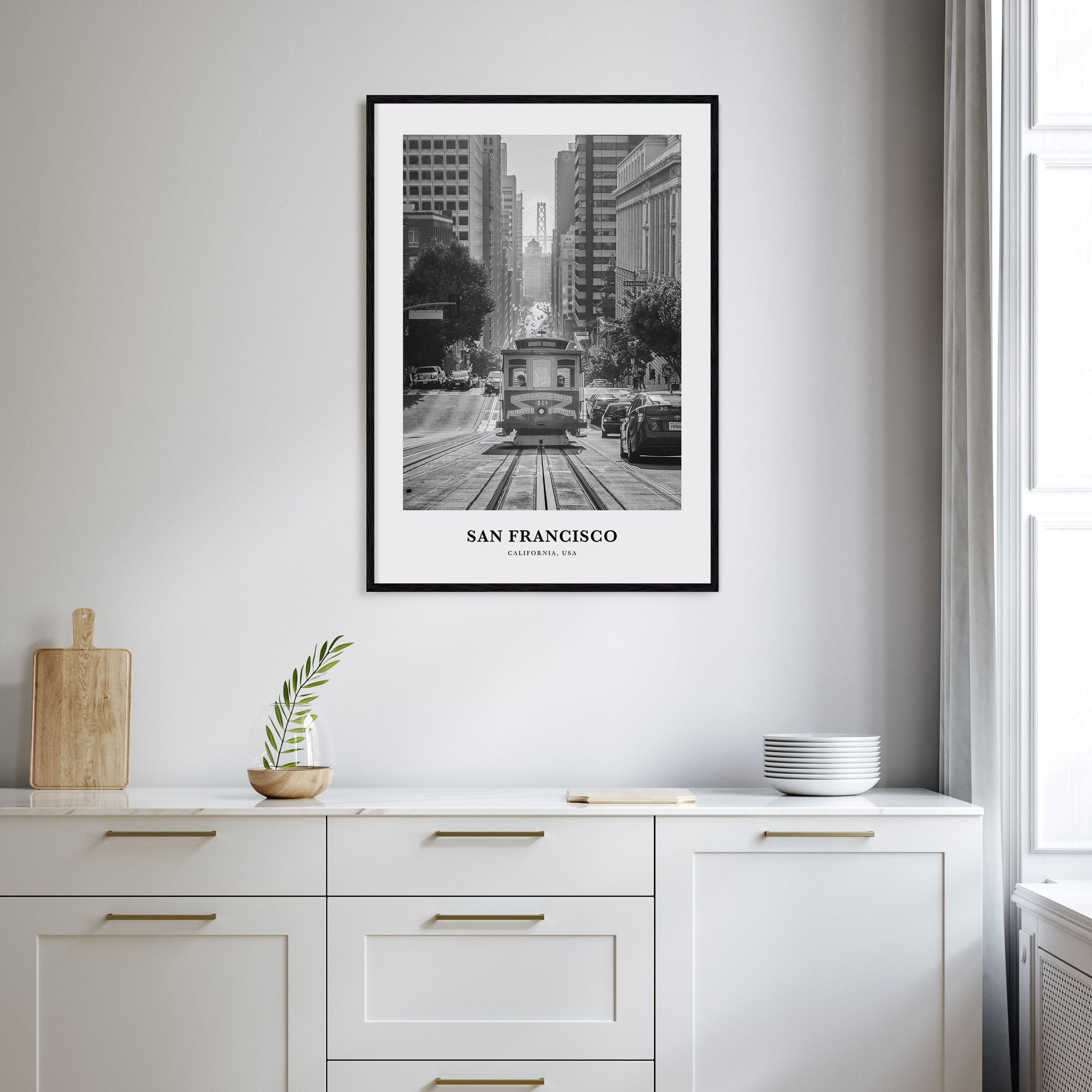 San Francisco Portrait B&W No 4 Poster