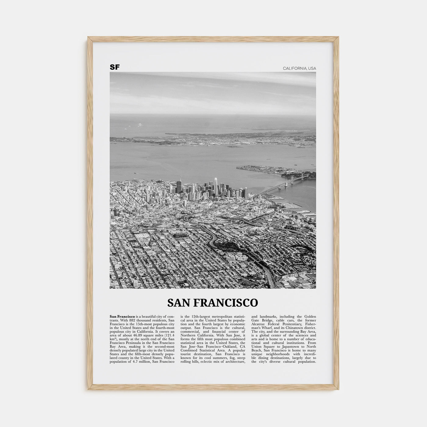 San Francisco Travel B&W No 4 Poster