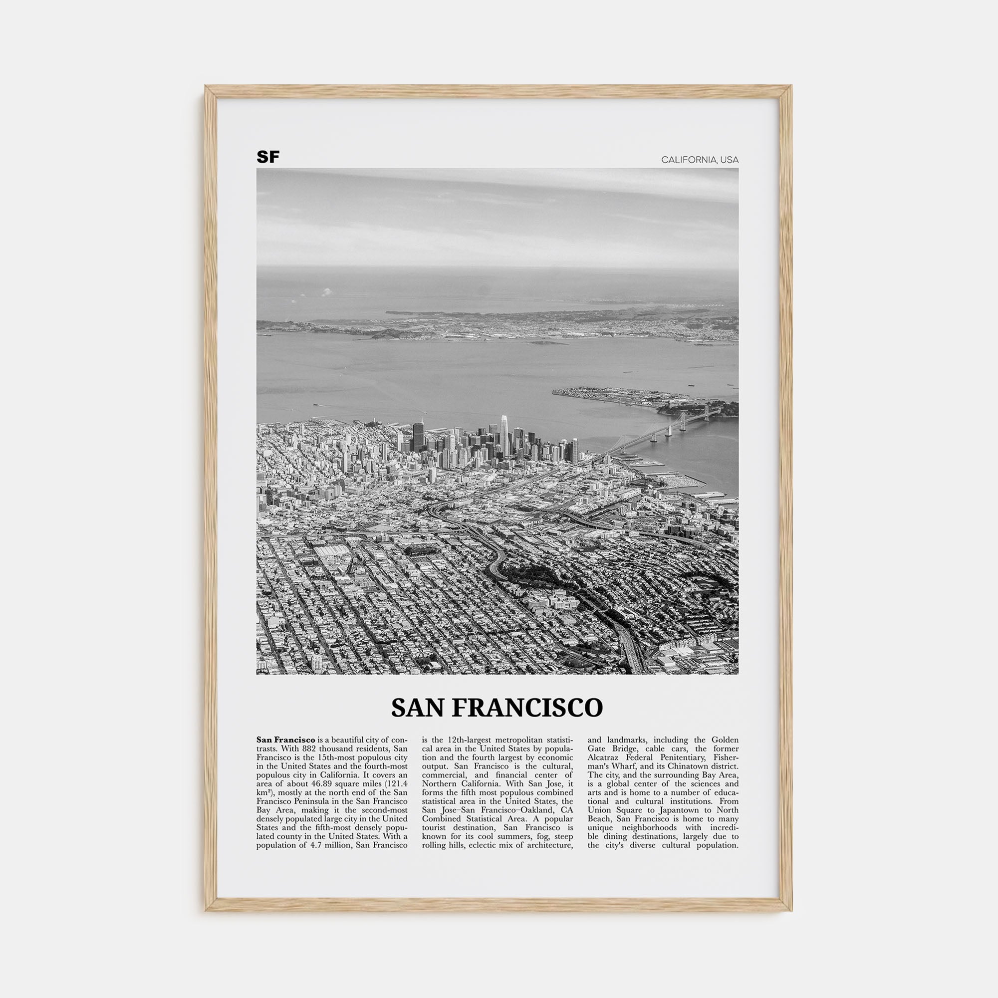 San Francisco Travel B&W No 4 Poster