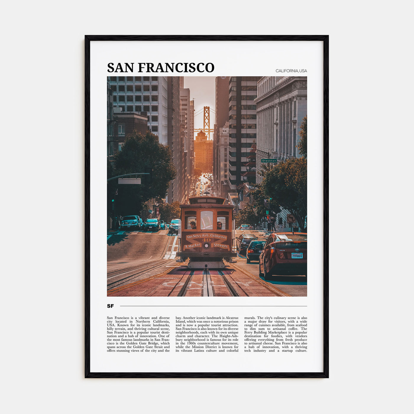 San Francisco Travel Color No 1 Poster