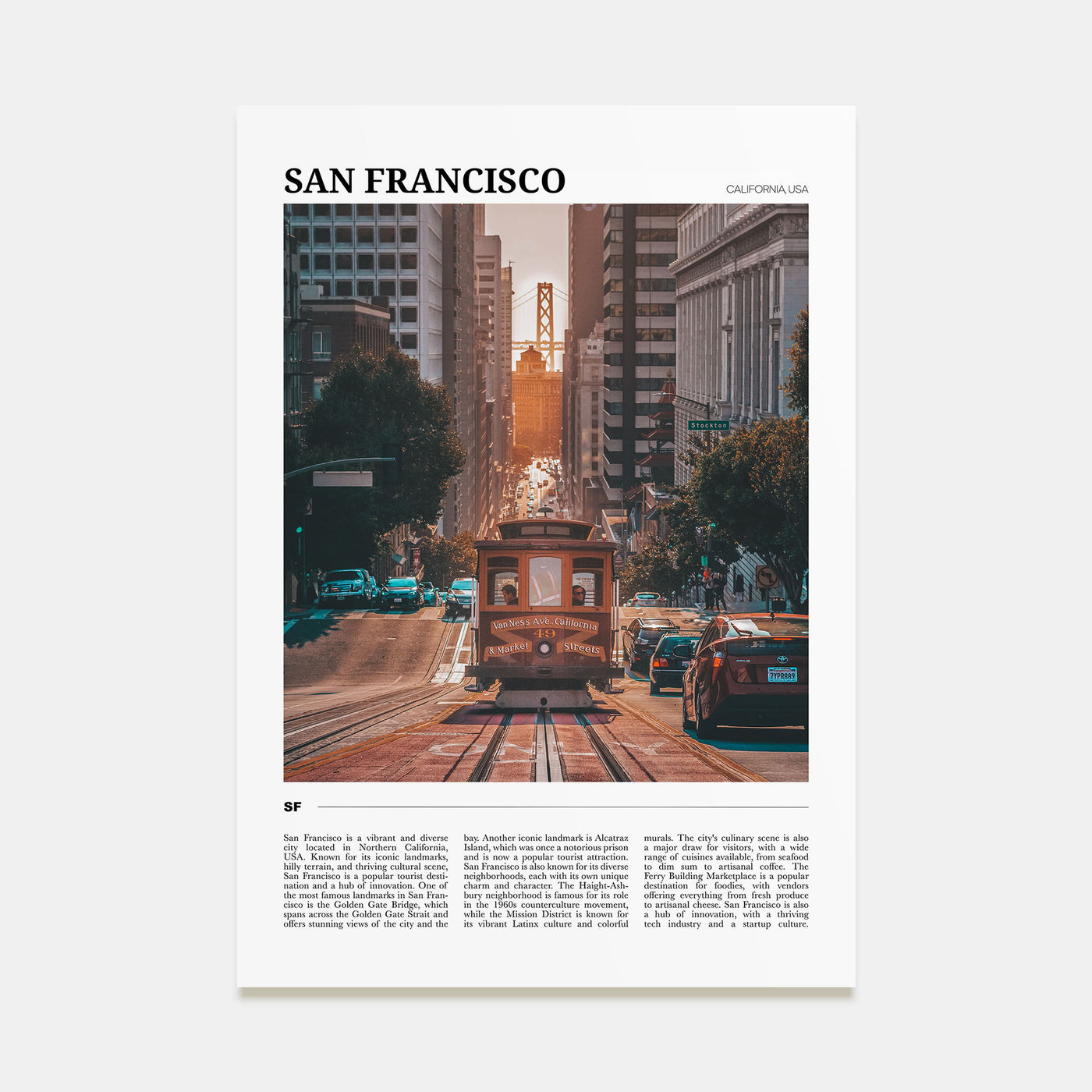 San Francisco Travel Color No 1 Poster