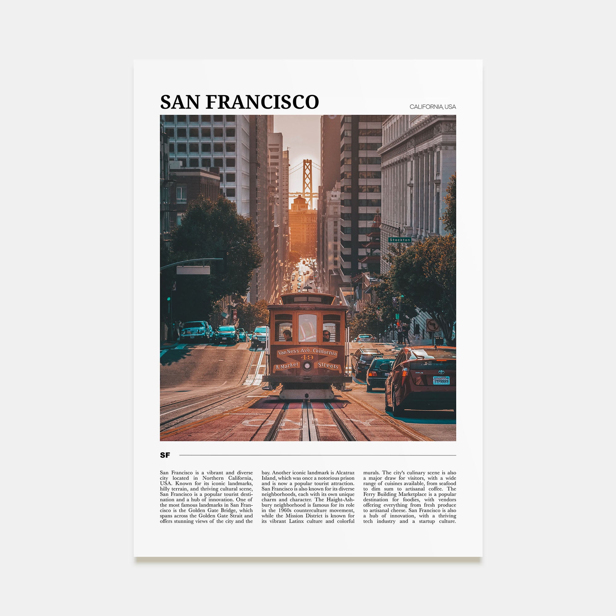 San Francisco Travel Color No 1 Poster
