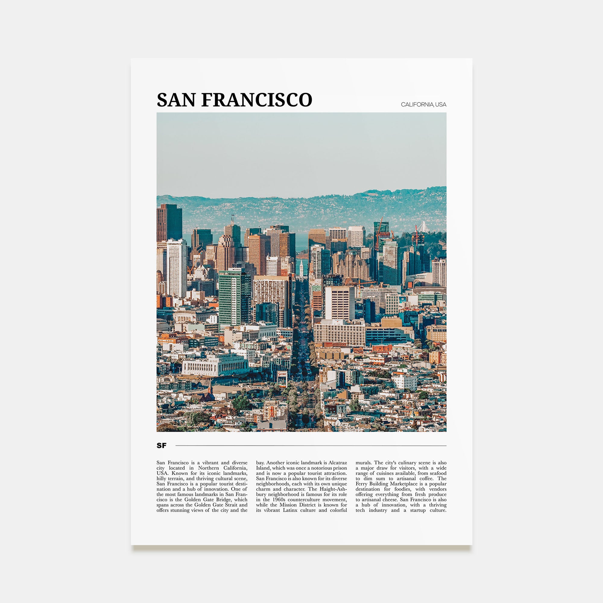 San Francisco Travel Color No 2 Poster