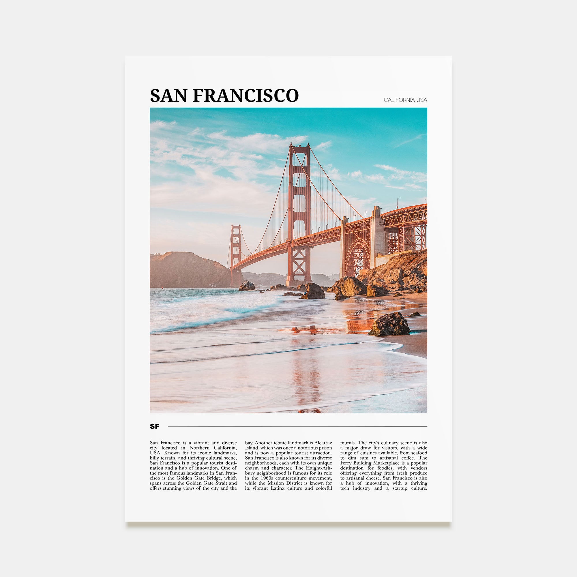 San Francisco Travel Color No 3 Poster