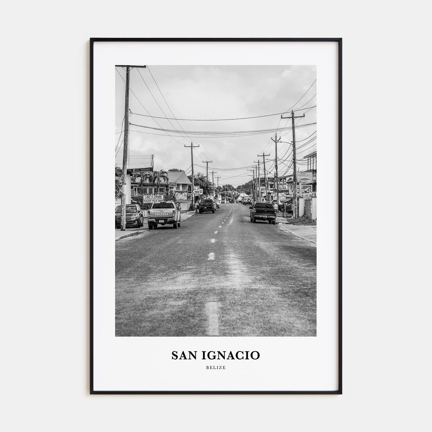 San Ignacio Portrait B&W Poster