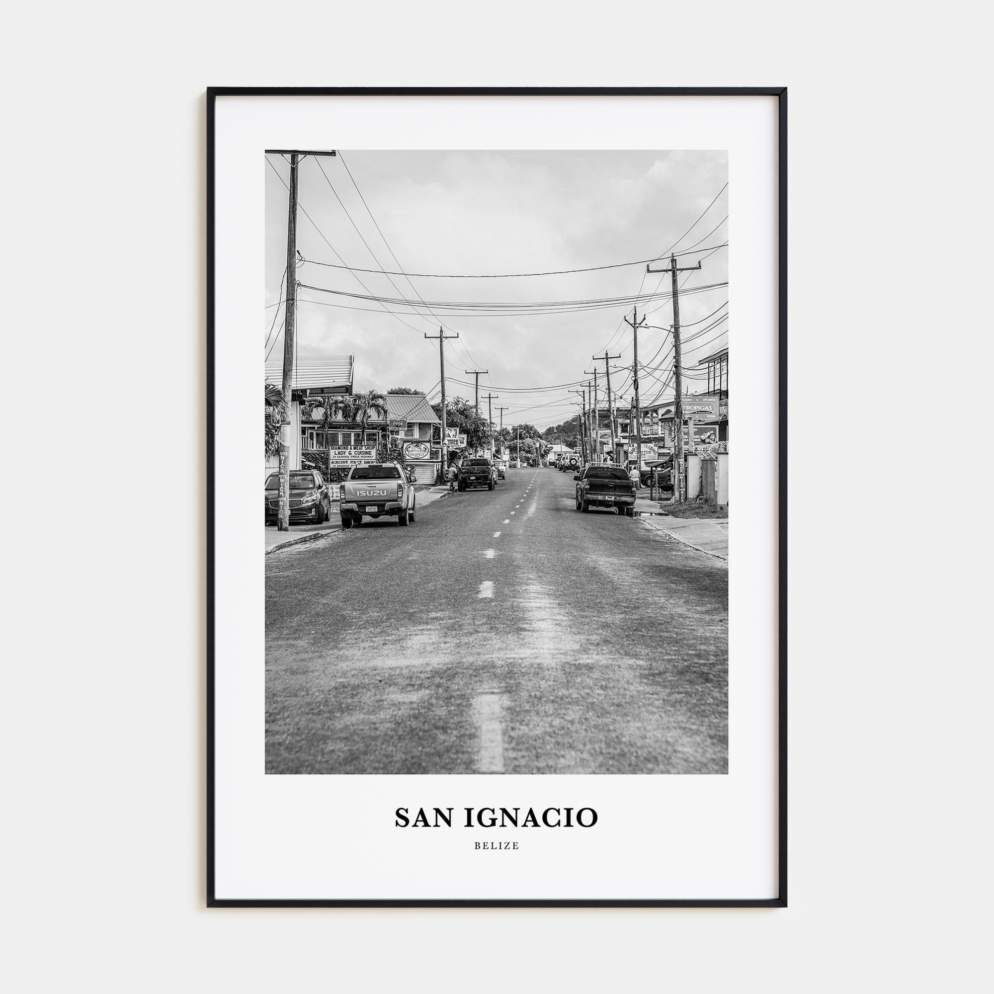 San Ignacio Portrait B&W Poster