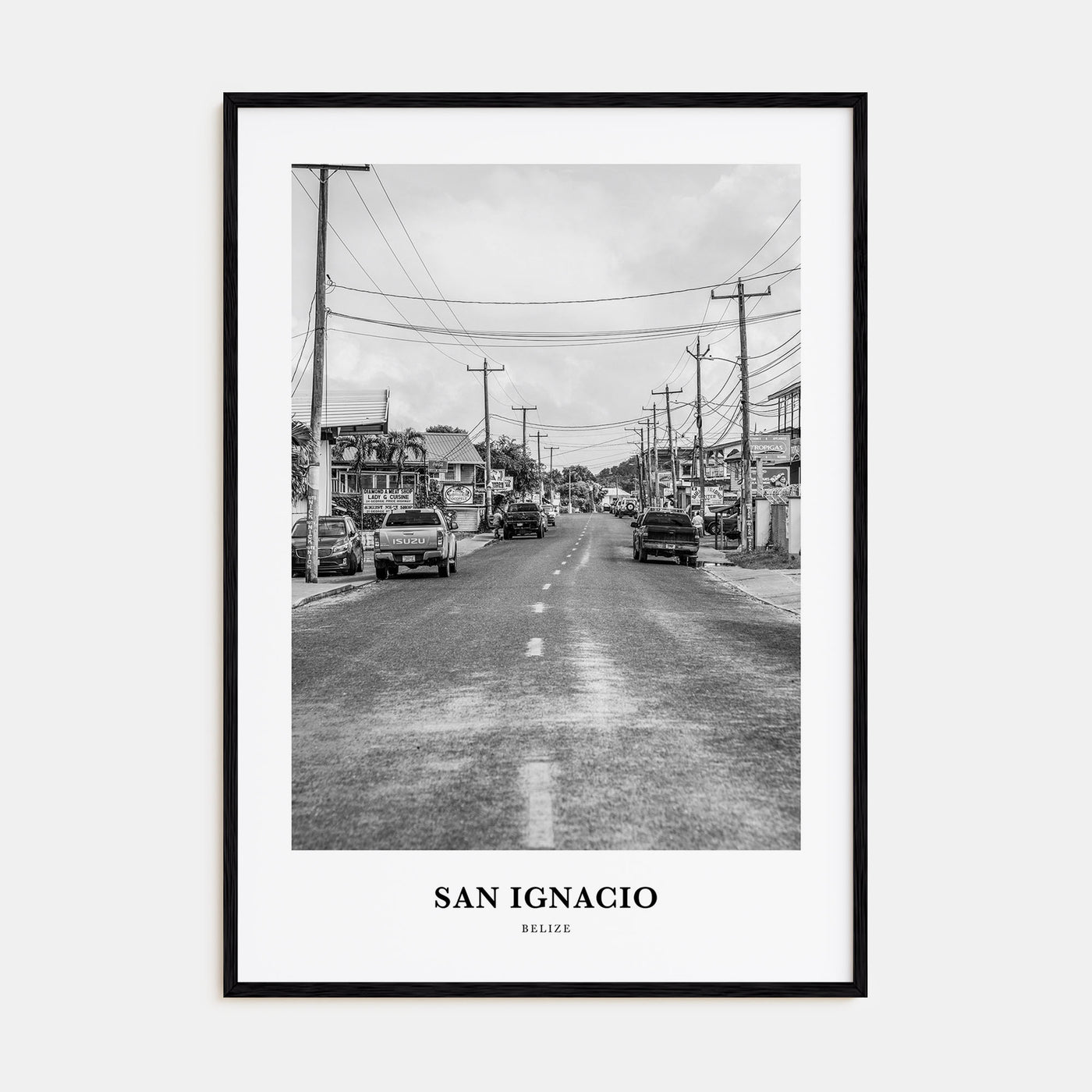 San Ignacio Portrait B&W Poster