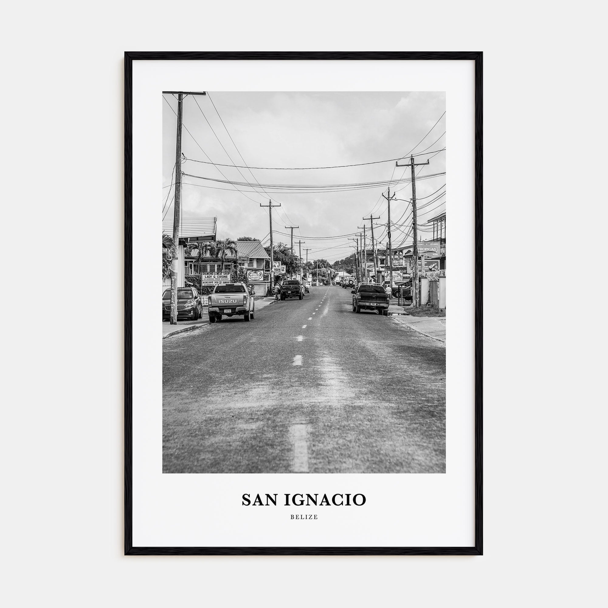 San Ignacio Portrait B&W Poster
