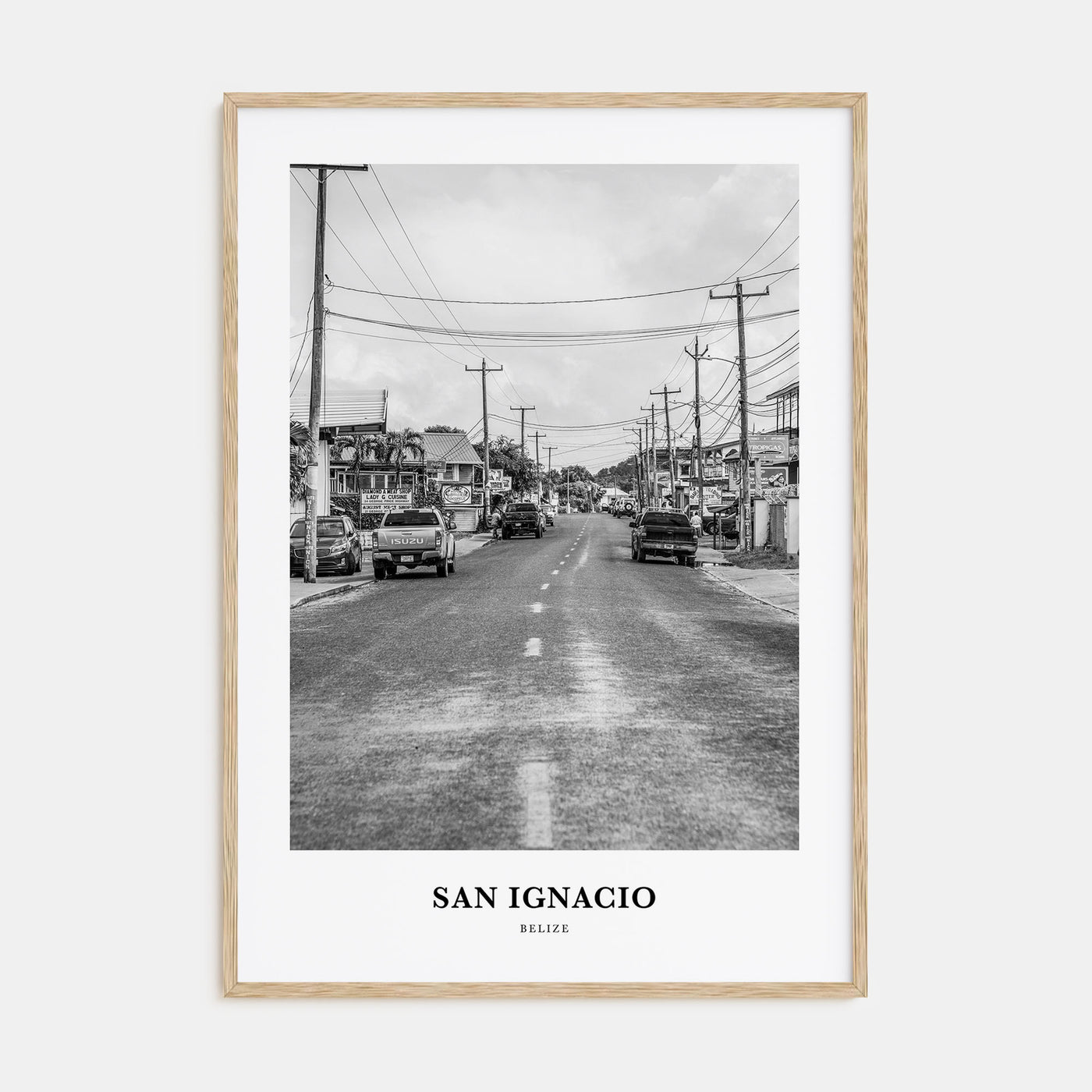San Ignacio Portrait B&W Poster