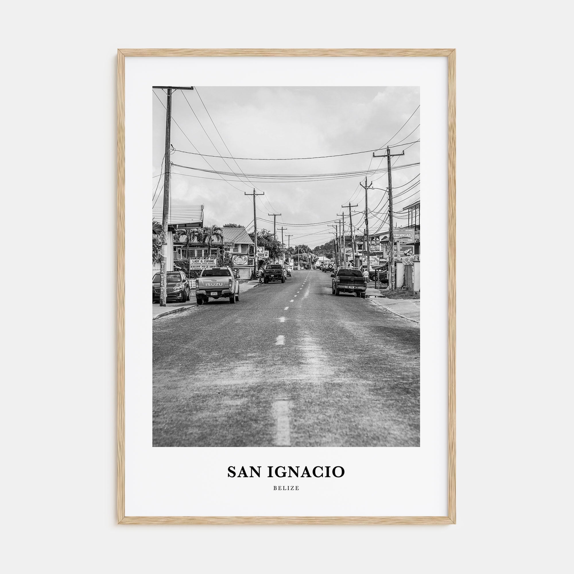 San Ignacio Portrait B&W Poster