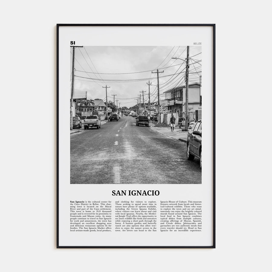 San Ignacio Travel B&W Poster