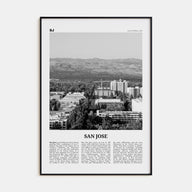 San Jose, California Travel B&W No 2 Poster