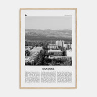 San Jose, California Travel B&W No 2 Poster
