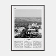 San Jose, California Travel B&W No 2 Poster