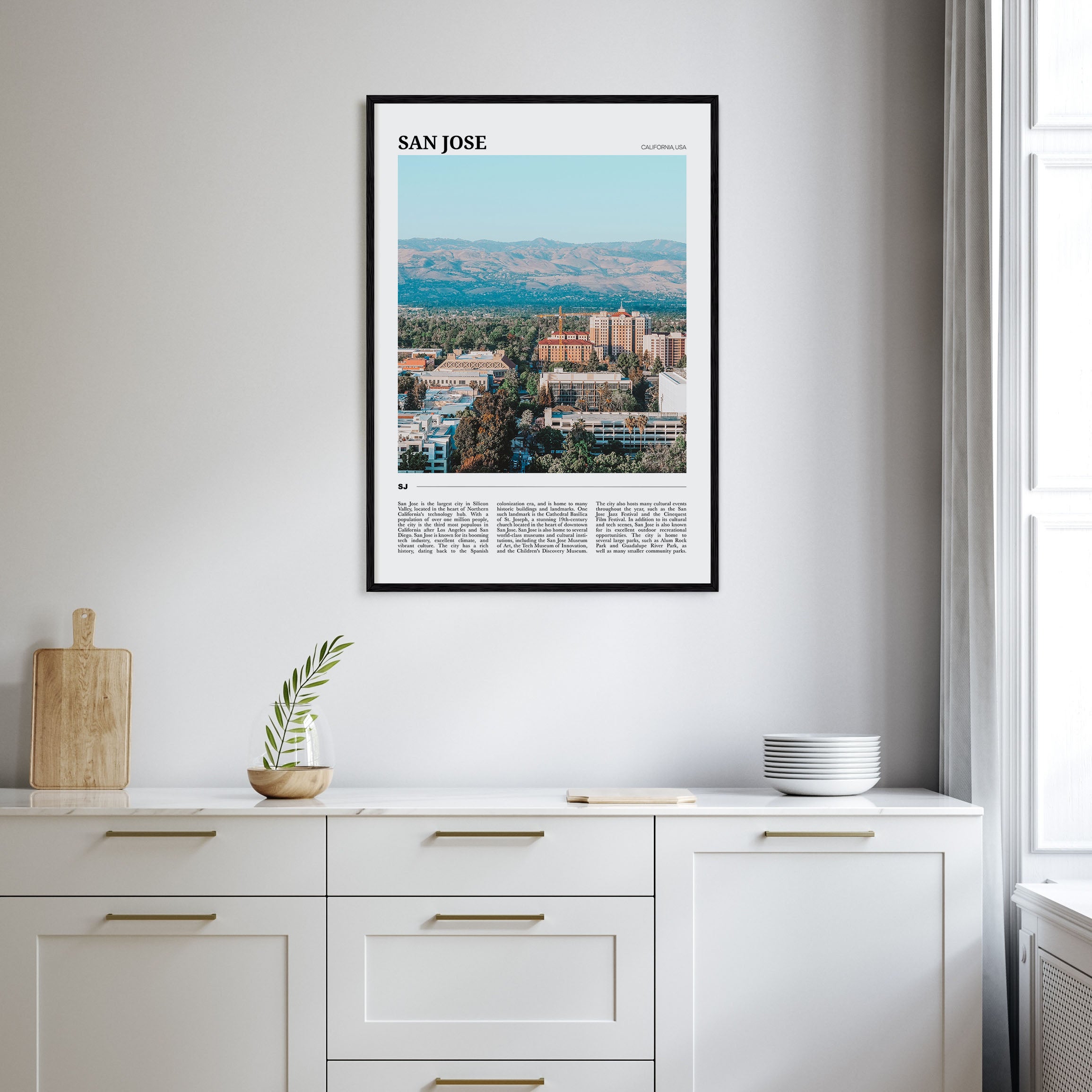 San Jose, California Travel Color Poster