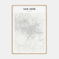 San José, Costa Rica Map Portrait Poster