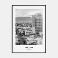 San José, Costa Rica Portrait B&W Poster