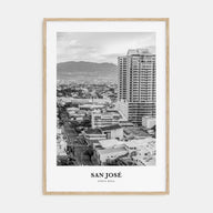San José, Costa Rica Portrait B&W Poster