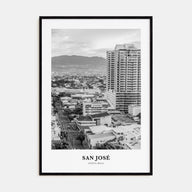 San José, Costa Rica Portrait B&W Poster