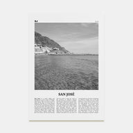 San José, Spain Travel B&W Poster