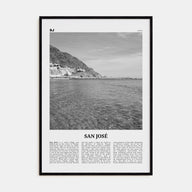 San José, Spain Travel B&W Poster