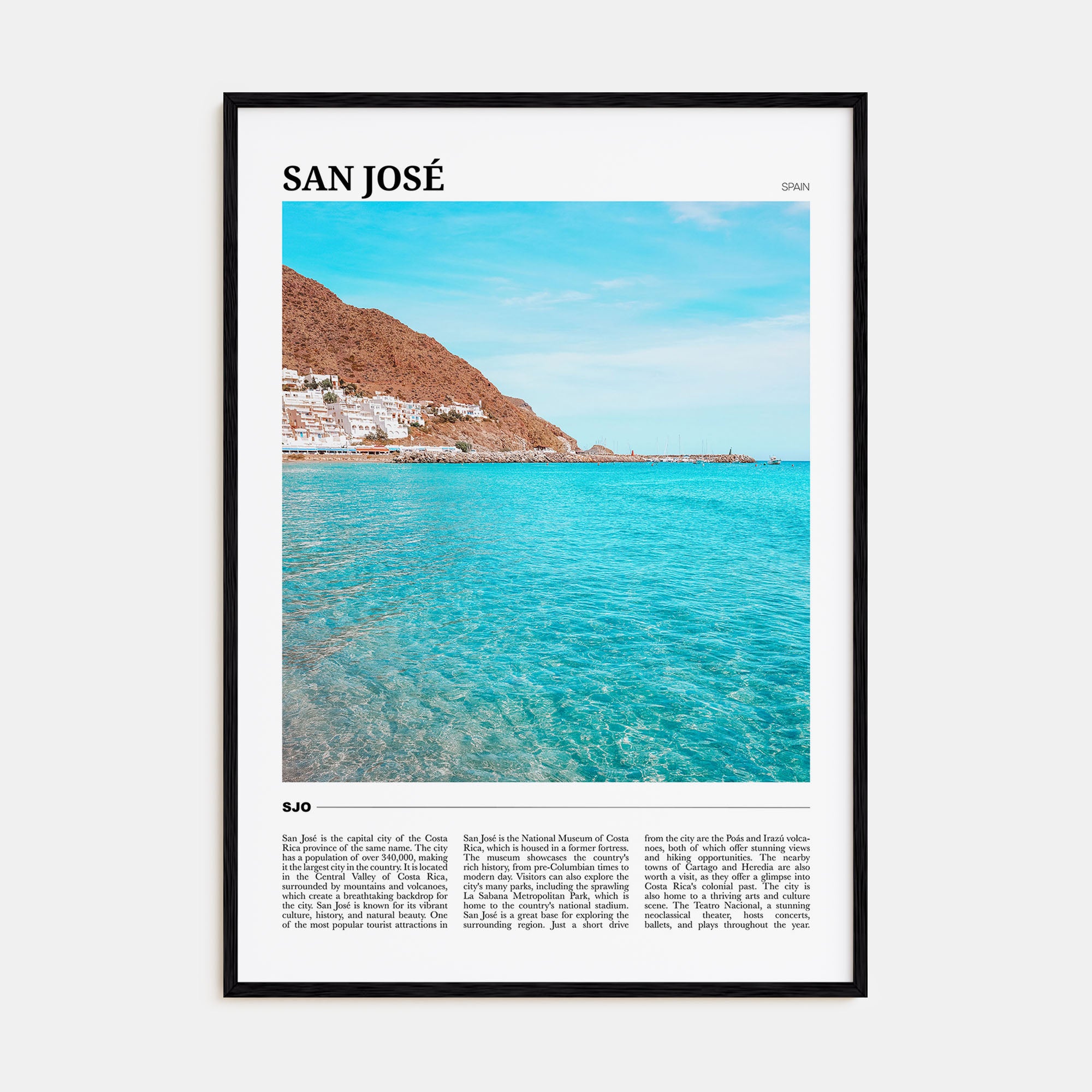 San José, Spain Travel Color Poster