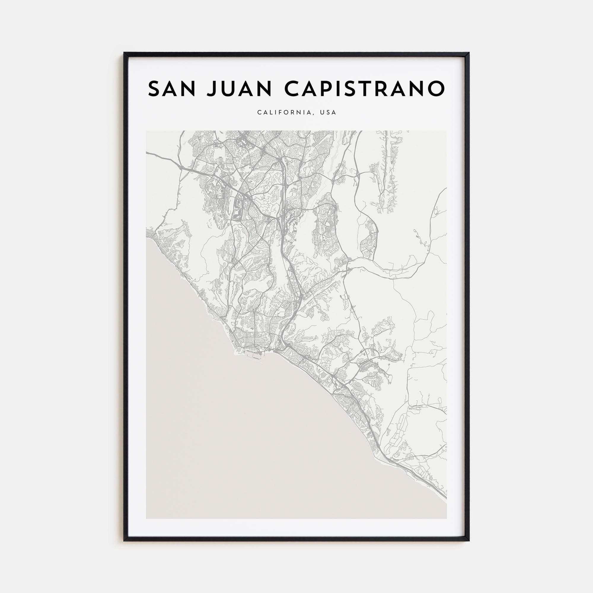San Juan Capistrano Map Portrait Poster