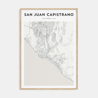 San Juan Capistrano Map Portrait Poster