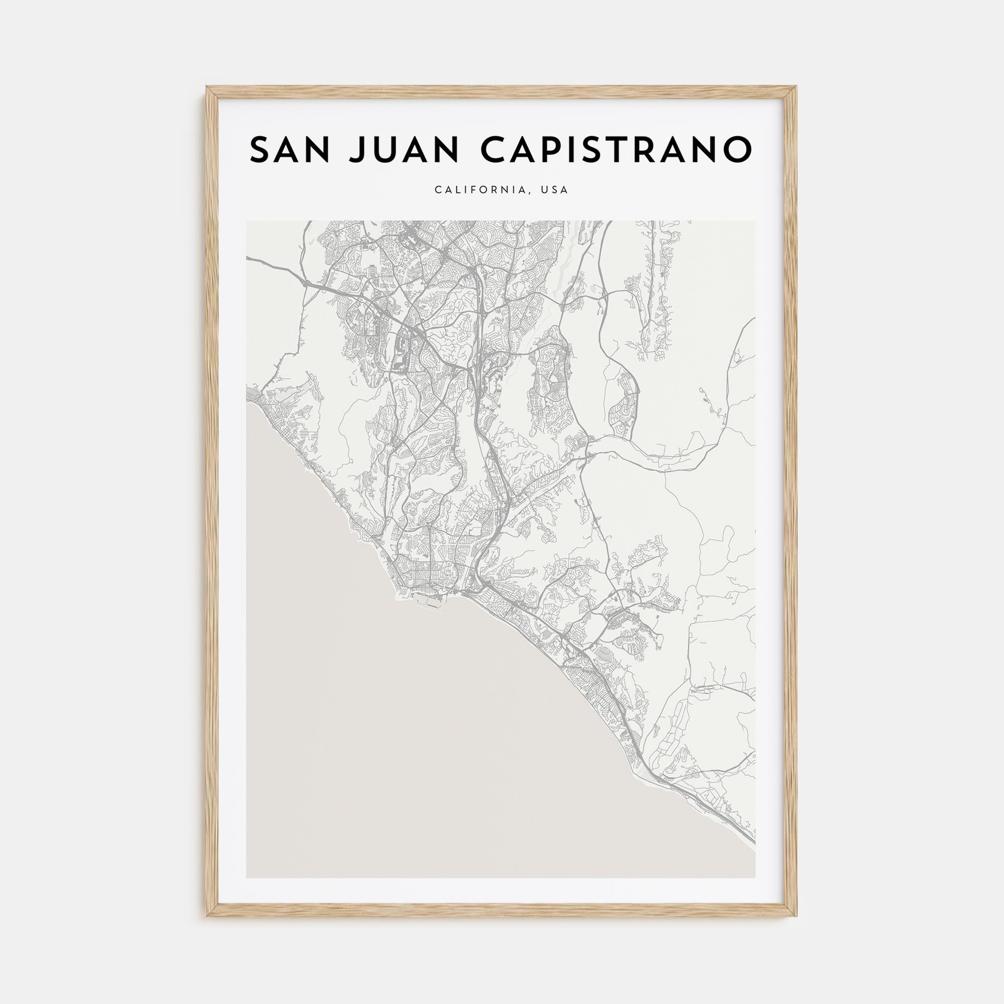 San Juan Capistrano Map Portrait Poster