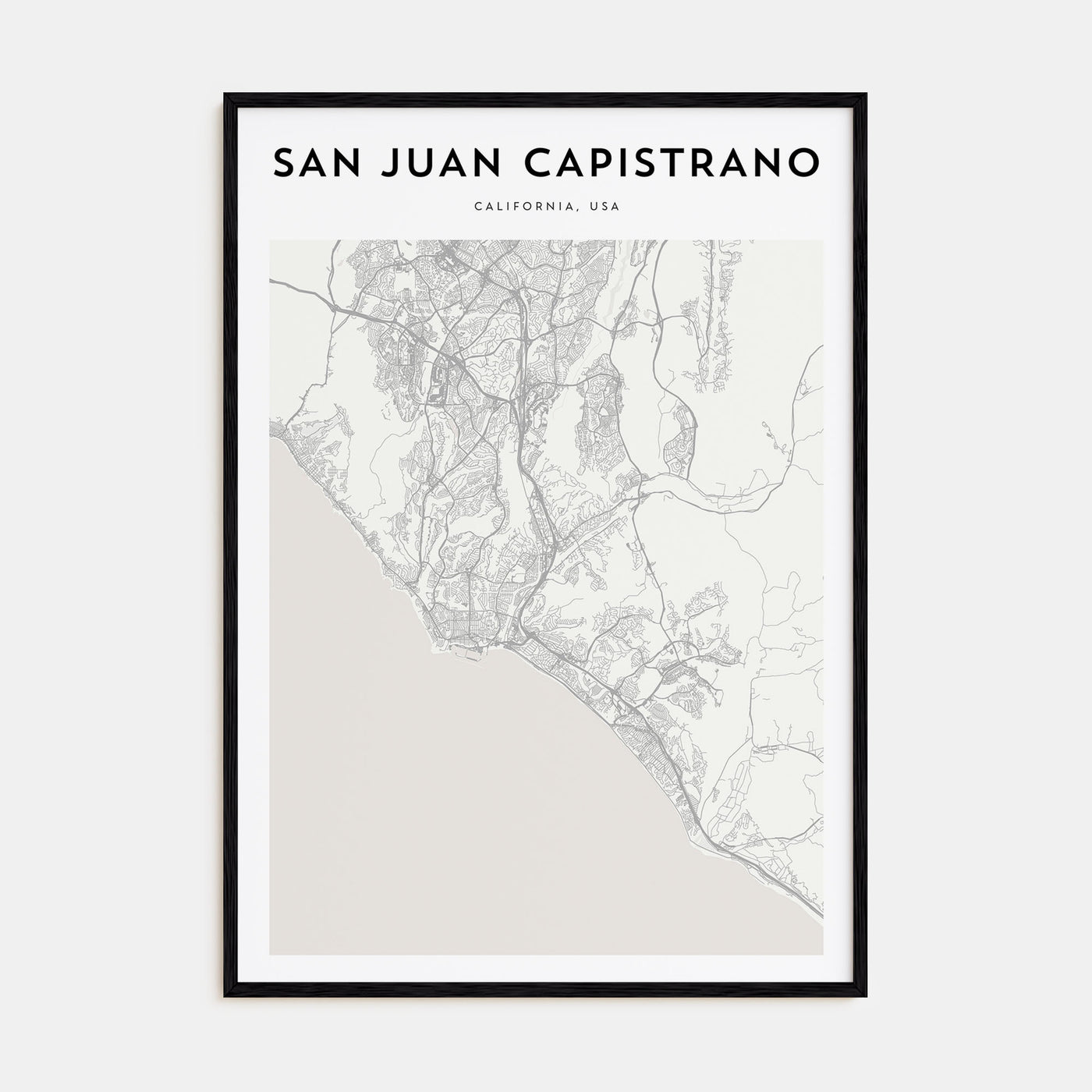 San Juan Capistrano Map Portrait Poster