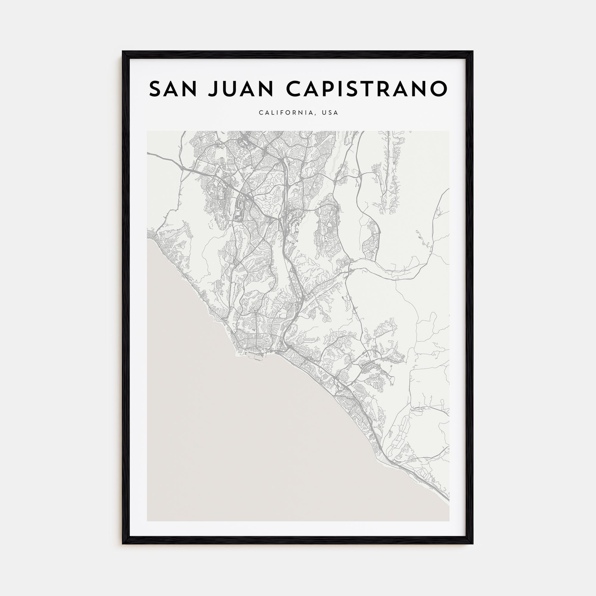 San Juan Capistrano Map Portrait Poster