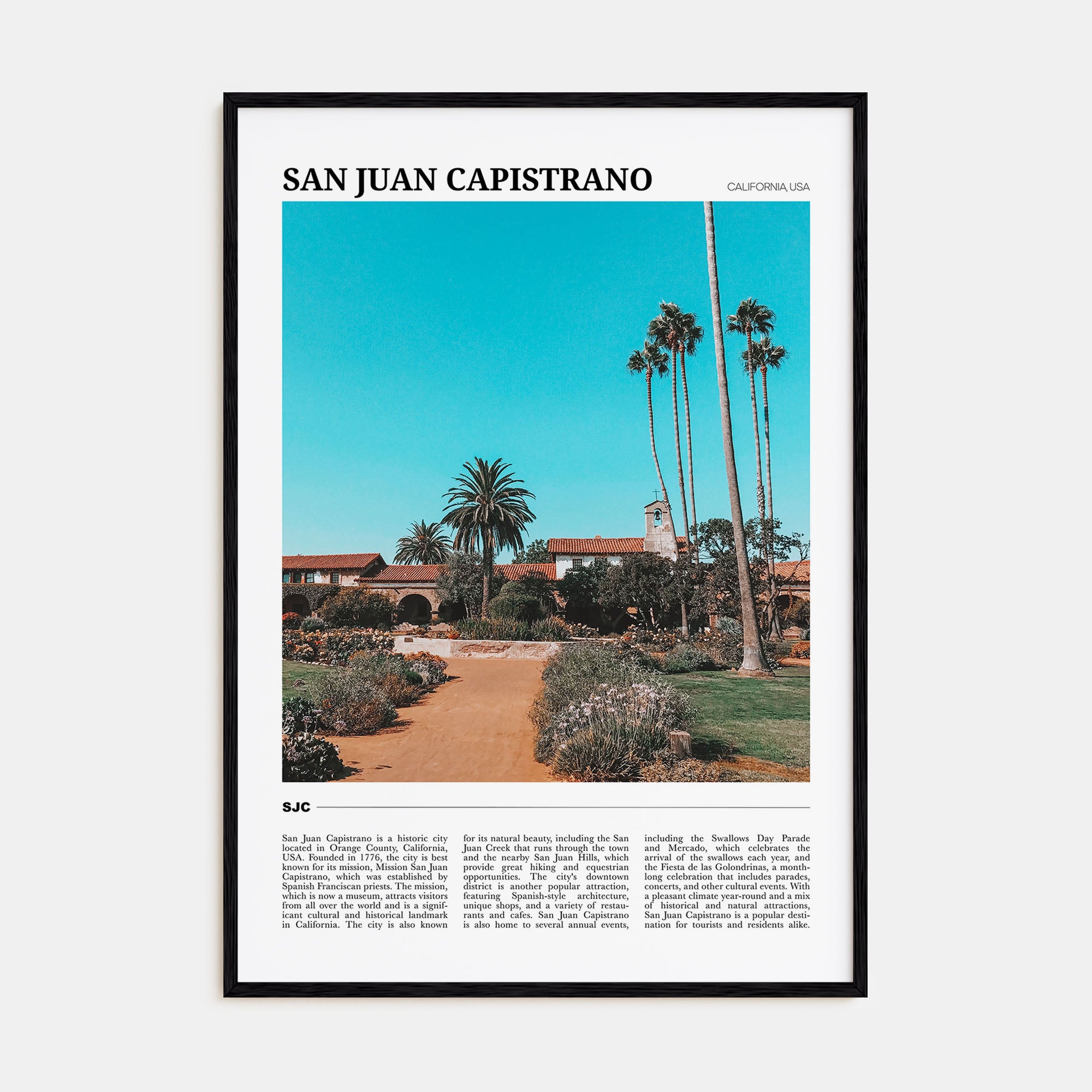 San Juan Capistrano Travel Color Poster