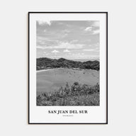 San Juan del Sur Portrait B&W Poster