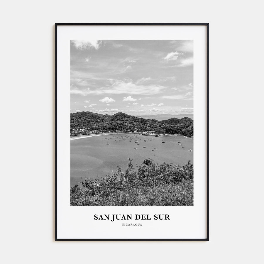 San Juan del Sur Portrait B&W Poster