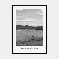 San Juan del Sur Portrait B&W Poster